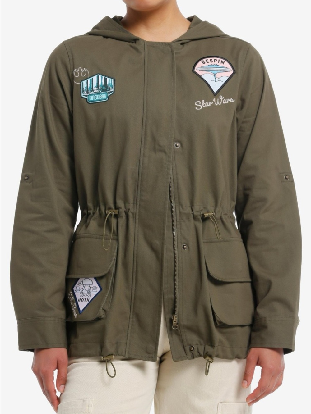Her Universe Olive Green Star Wars Bespin Patch Anorak Jacket